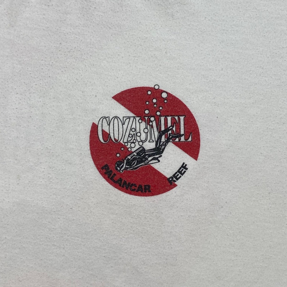 Dolphin Cozumel Scuba Diving T Shirt XXL Mens White Palancar Reef Graphic Cotton - Picture 2 of 12
